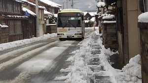 歩道の雪掻き